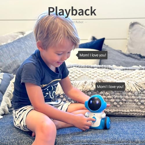 Gilobaby interactive robot toy showing voice recording feature
