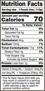 Nutritional label of Pumpkin Tree Peter Rabbit Organics strawberry banana puree