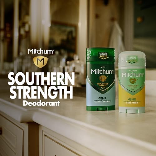 Mitchum Powder Fresh underarm roll-on bottle highlighting the dermatologist tested label.