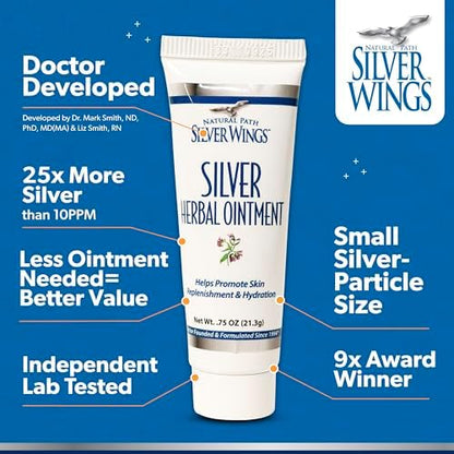 Authentic Natural Path Silver Wings skin balm with organic aloe and olive oil extracts