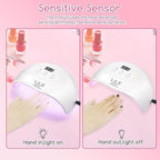 Wisdompark white gel nail dryer LCD display and timer buttons top view