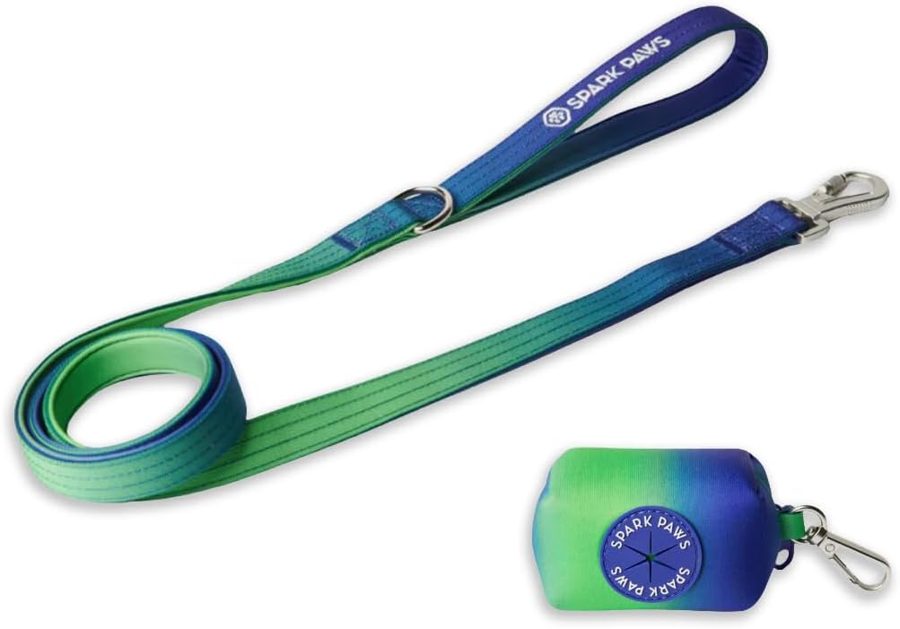 Spark Paws Premium Dog Leash & Poop Bag Set - Heavy-Duty Alloy Hook for Strong Pulling Breeds - Comfortable, Durable & Secure - 90s Retro - Image 11