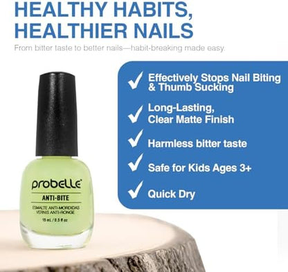 Comparison of bitten nails versus healthy nails after using Probelle treatment.
