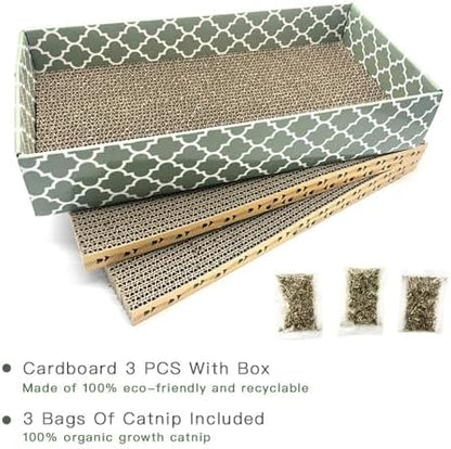 Eco friendly recycled cat scratching lounge bed showing reversible functionality