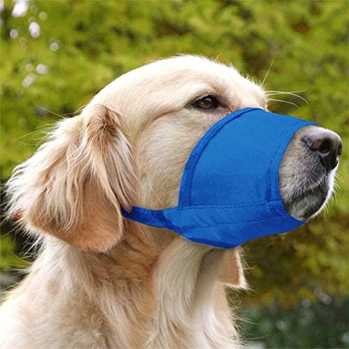 Pack of seven comfortable anti-biting and anti-barking pet muzzles for long snout breeds.