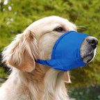 Pack of seven comfortable anti-biting and anti-barking pet muzzles for long snout breeds.