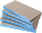 Close up view of the dense eco friendly corrugated cardboard texture on the Mankaide cat scratcher.
