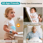 Grey wearable electronic bedwetting alarm displaying the compact size side profile layout.