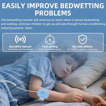 Nighttime potty training alarm for children with USB charging cable.