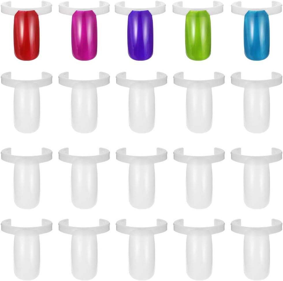 Portown 200 pieces nail display ring set front view for manicure color swatching
