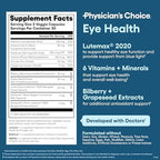 Physicians Choice Eye Health packaging box and bottle lifestyle shot