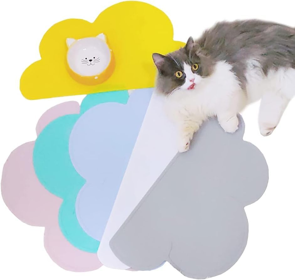 Love Dream Silicone Pet Feeding Mat White anti slip bottom