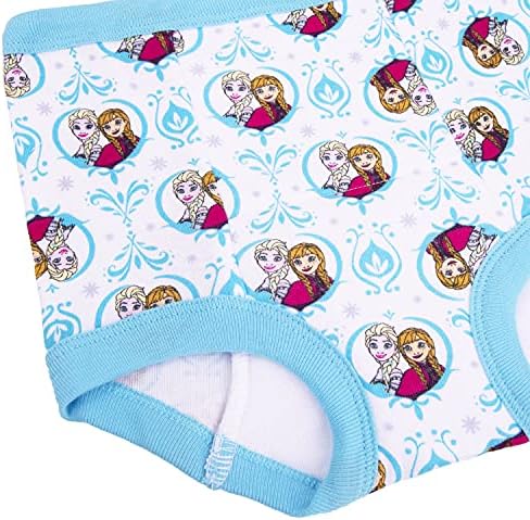 Disney Frozen toddler underwear showing the interior padded absorbent mesh lining