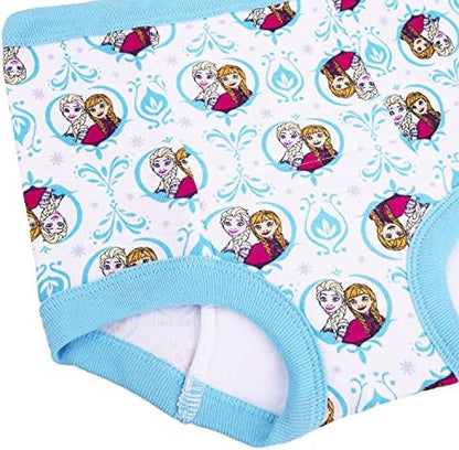 Disney Frozen toddler underwear showing the interior padded absorbent mesh lining