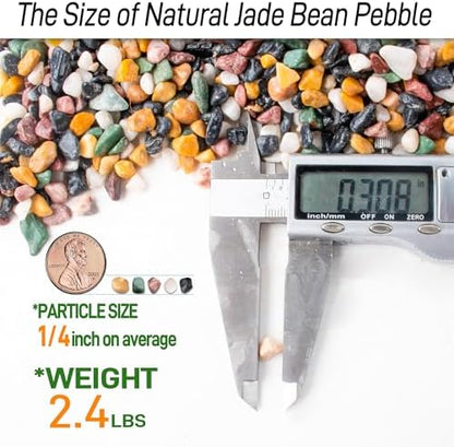 Close up of 1/4 inch mixed color aquarium gravel pebbles