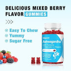 Sijigood herbal ashwagandha root supplement gummies mixed berry flavor bottle