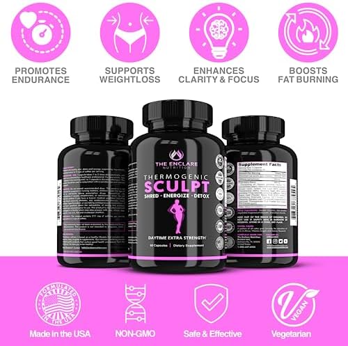 Keto and paleo friendly thermogenic sculpt dietary supplement label details and safety warnings