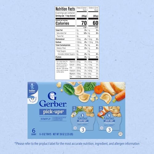 Gerber Pick-Ups ravioli variety pack tray packaging
