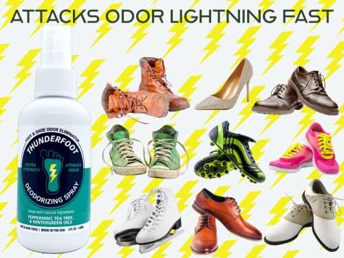 Extra strength foot and sneaker deodorizer liquid spray for athletic odor control