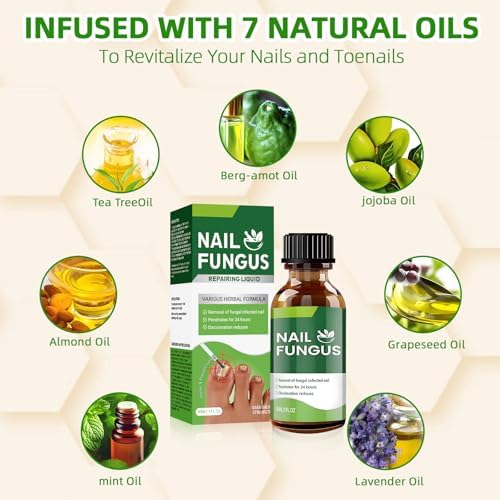 Noxyral nail repair liquid with applicator brush for fungal infections.