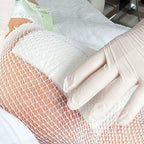 Close up of the soft non woven fabric outer layer of a Vakly trauma dressing
