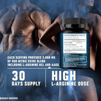 Basic Greens L-Arginine 3000mg ingredient list and features view