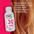 Close up of NK Professional Care OXY ACTIVE developer label