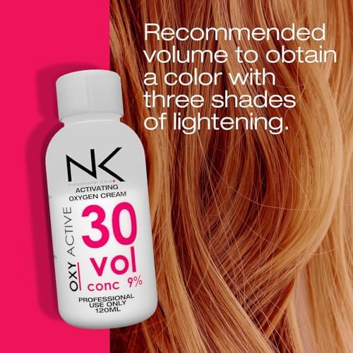 Close up of NK Professional Care OXY ACTIVE developer label