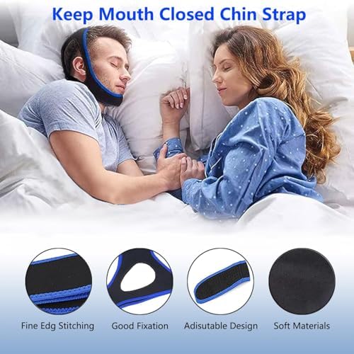 Adjustable neoprene anti snoring device with ear cut-outs