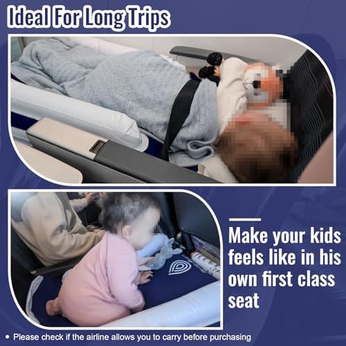 Blublu Park toddler travel bed with high side walls and three-point safety harness for flight safety.
