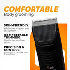Ceramic and titanium blade assembly for sensitive skin grooming
