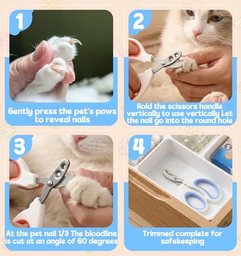 Two piece small animal nail trimmer set imported from USA