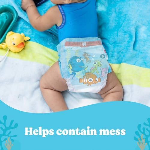 Close up of Huggies Little Swimmers packaging 17 count
