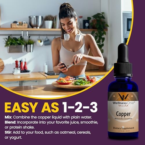 WellnessOne hypoallergenic liquid copper supplement packaging showing clean vegan formula
