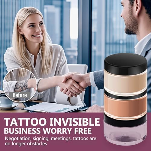 Waterproof tattoo concealer cream texture swatch on skin