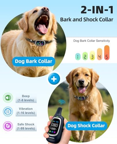AIKEEP waterproof dog electronic collar displaying the reflective stitching on strap.
