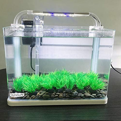 Fade resistant green plastic foliage decoration for aquascaping.