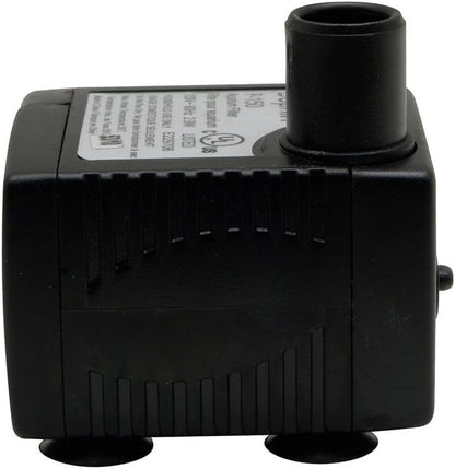 Fluval A14652 Spec aquarium replacement water pump front view showcasing the compact submersible black design