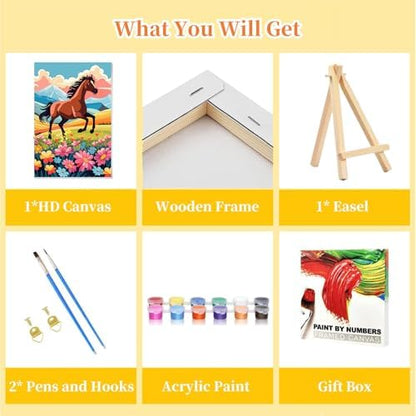 Full contents of the imported animal painting set for children aged eight to twelve