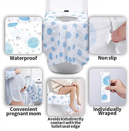 Individually wrapped single pack of Famard toddler toilet seat protector sheets