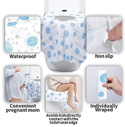 Individually wrapped single pack of Famard toddler toilet seat protector sheets
