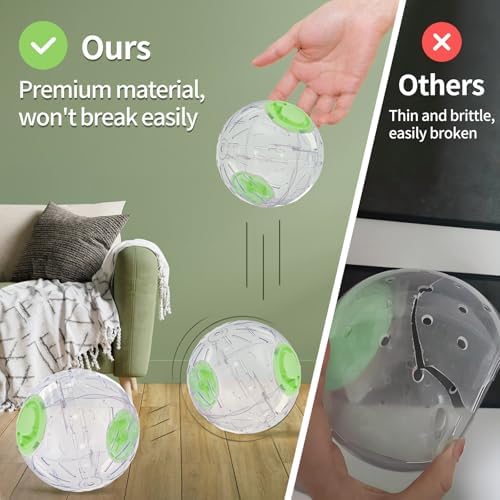 JOUSONTY green running wheel toy disassembled to demonstrate the easy to clean parts