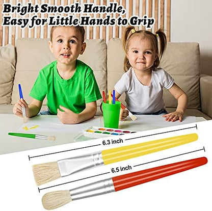 Demonstration of the washable art paintbrushes being cleaned under running tap water