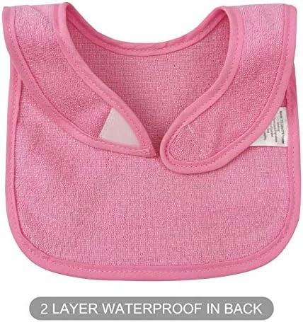 Spinfox cotton terry drooler bib close up displaying the soft knit texture.