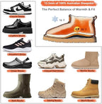 Full set of MelSyd Australian Merino wool orthotics for flat feet relief and winter warmth.