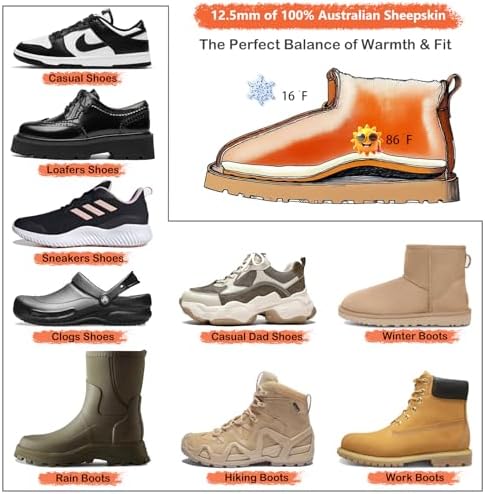 Full set of MelSyd Australian Merino wool orthotics for flat feet relief and winter warmth.
