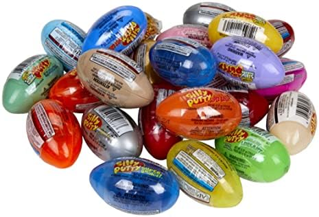 Close up view of the seven unique types of viscoelastic putty textures