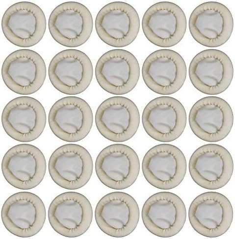 Beige disposable latex finger shields highlighting the flexible rolled cuff design.