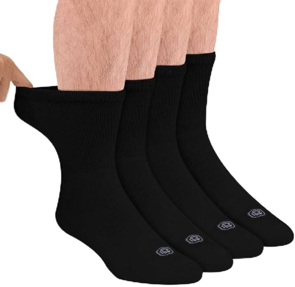 Doctor's Choice Men's Diabetic Socks front view 4 pack for circulation.