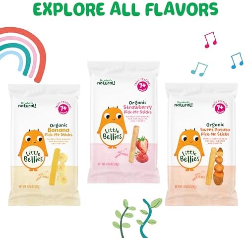 Little Bellies Organic Strawberry Pick-Me Sticks packed safely inside shipping box top view.
